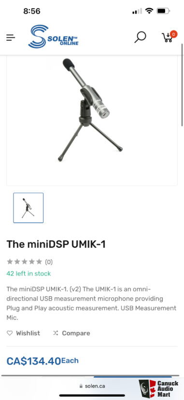 Microphone　Box　New　In　UMIK-1　Sale　Mart　Canuck　Audio　Minidsp　For