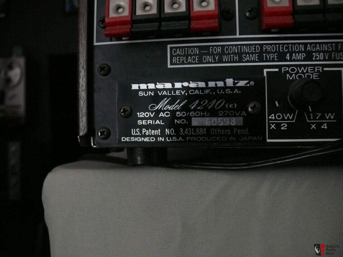 Face Avant Marantz Model 4240 D'origine - Occasion - Pièce Vintage Audio