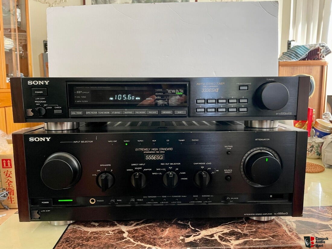SONY TA-F555ESG Integrated Stereo Amp & ST-S333ESX II FM-AM Tuner