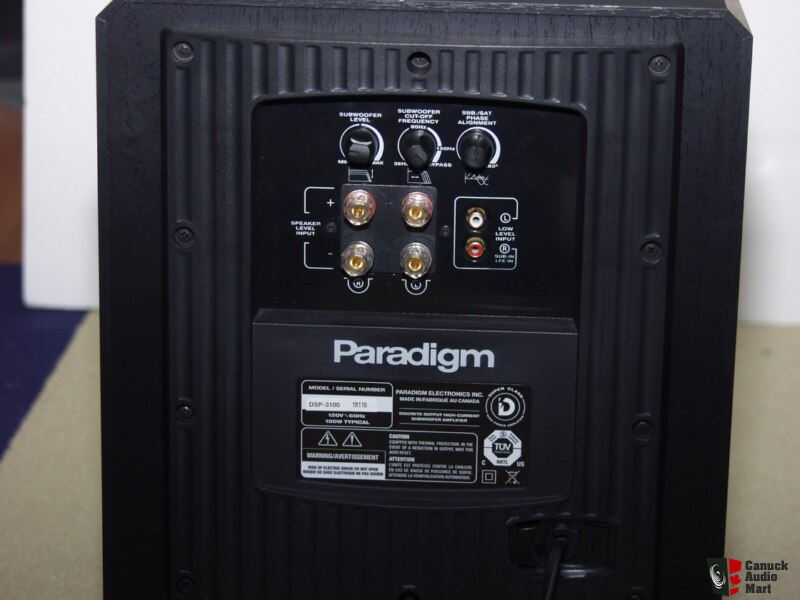 paradigm subwoofer dsp 3100