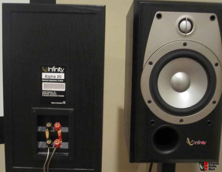 infinity alpha 20 bookshelf speakers