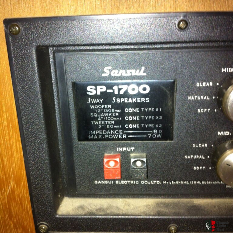 Sansui SP1700 3 Way speakers with stands Photo 476216 US