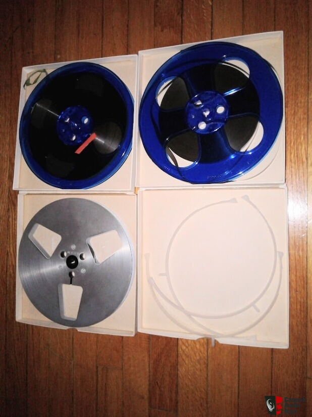Meister 7 Aluminum take up reel w/ 2 Audiotape coloured reels and tape  spool retainers For Sale - Canuck Audio Mart