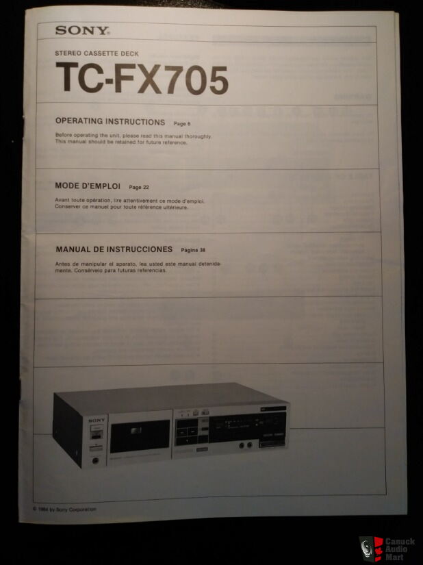 Vintage RARE SONY TC-FX705 Cassette Deck Photo #4928891 - US Audio