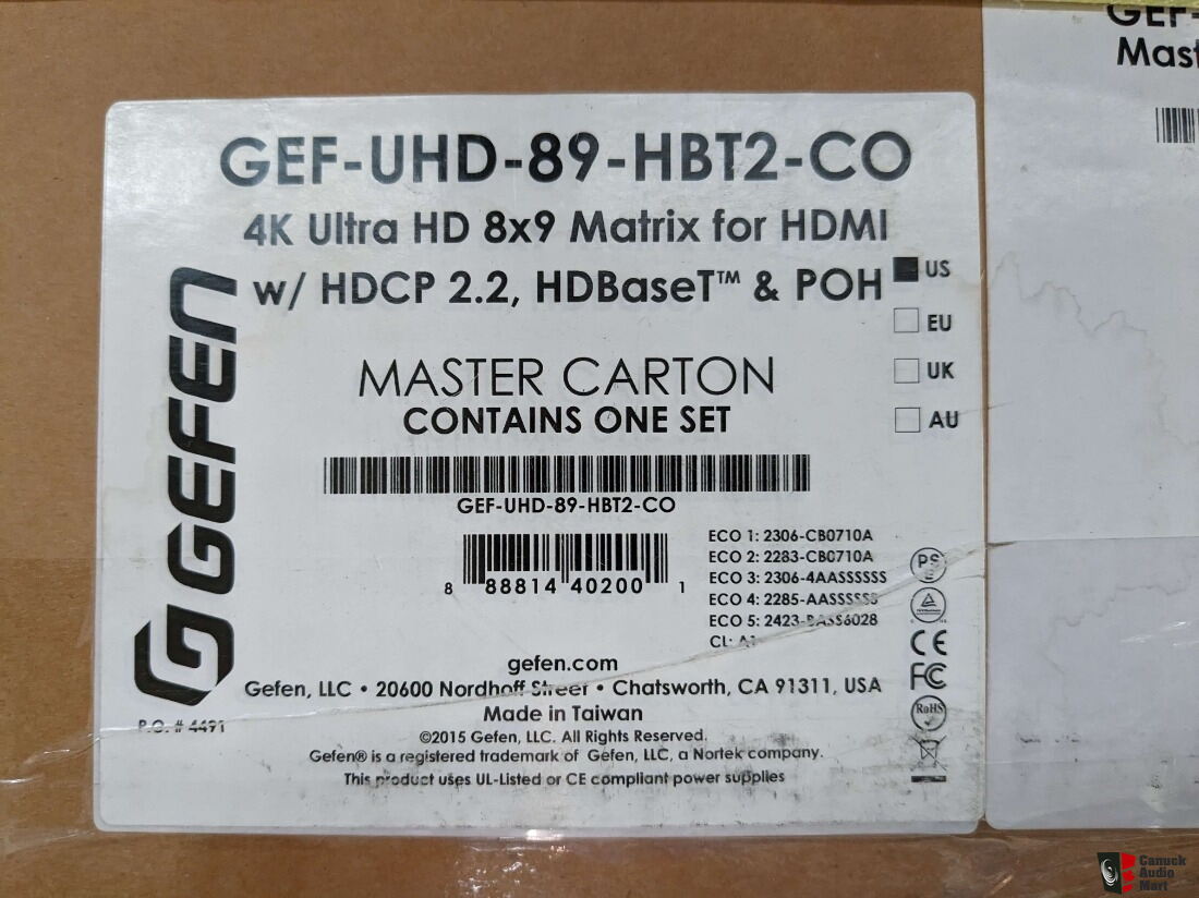 Gefen 4K Ultra HD 8×9 Matrix For HDMI W/ HDCP 2.2, HDBaseT, & POH Best ...