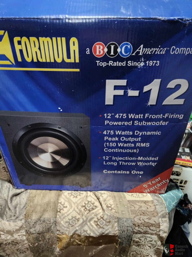 Bic America F12 Subwoofer W/Extra speaker Photo 5069715 US Audio