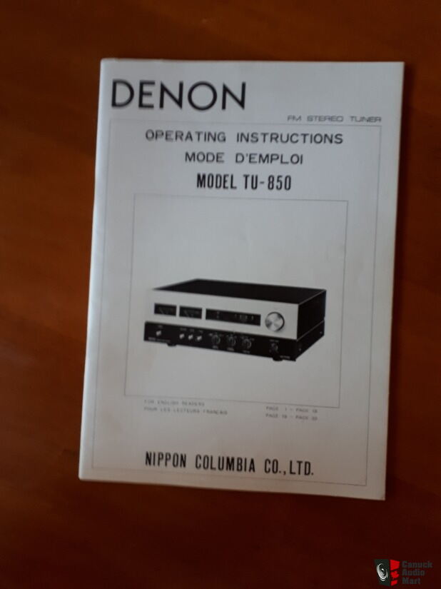 Denon TU-850 Tuner Photo #5288631 - Aussie Audio Mart