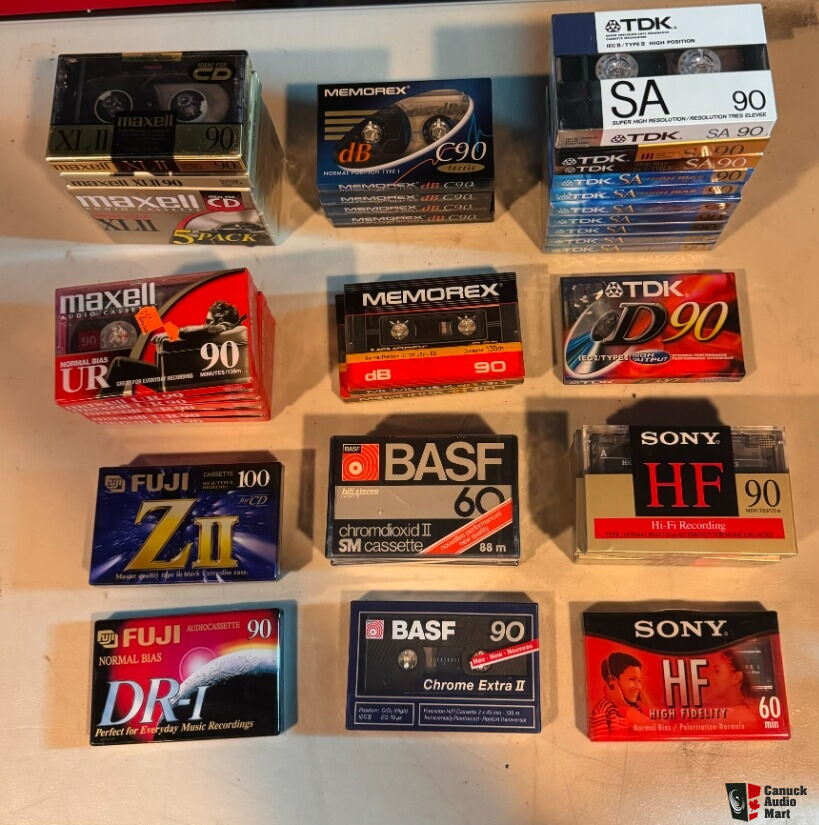 9 Cassettes audio SONY FUJI TDK EMTEC / worldwide shipping