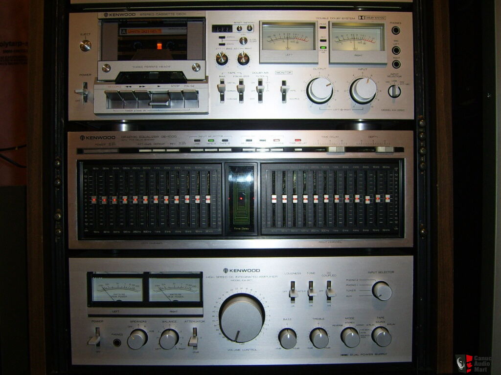 Kenwood vintage silver set KA-801 amplifier KX-1060 cassette deck