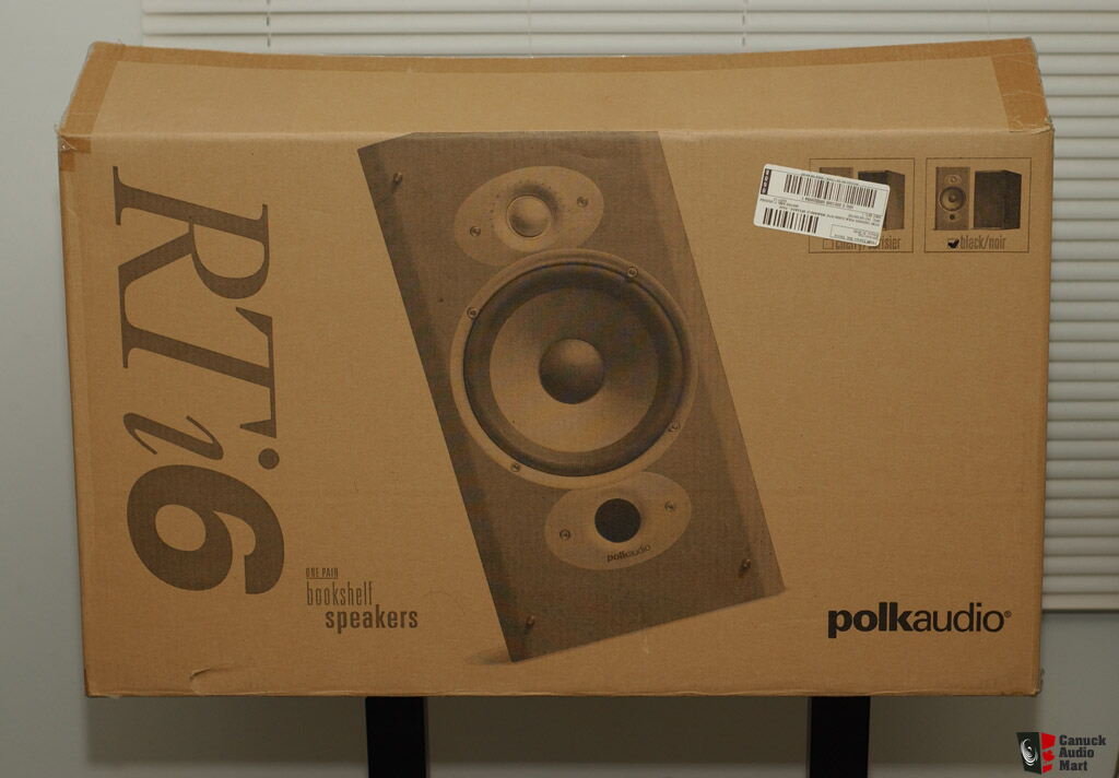 polk audio rti6 rti bookshelf speakers / stands photo