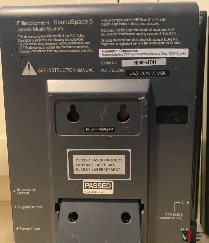Nakamichi SoundSpace 5 - 2 units with 2 remotes For Sale - Canuck