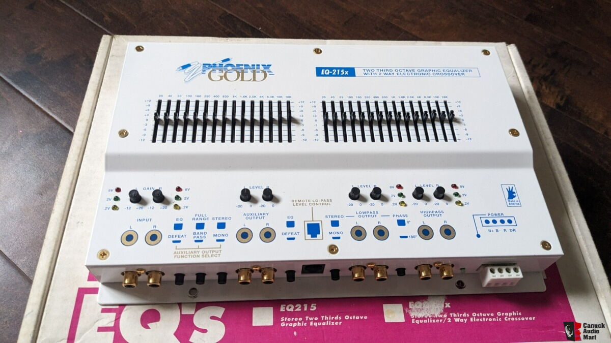 Phoenix Gold EQ-215x Two-Thirds Octave Graphic Equalizer and 2-way