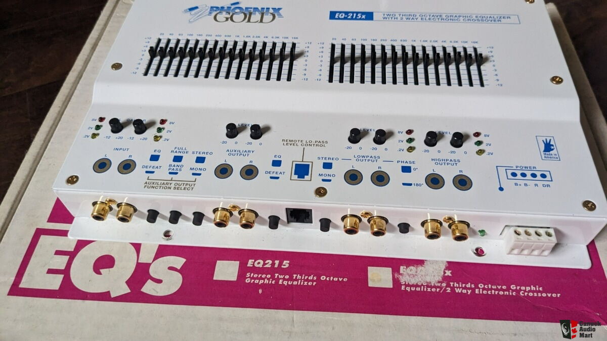 Phoenix Gold EQ-215x Two-Thirds Octave Graphic Equalizer and 2-way