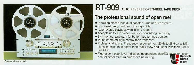Pioneer RT-909 top-of-the-line SPEC reel-to-reel deck stunning museum  condition! Photo #608013 - Aussie Audio Mart