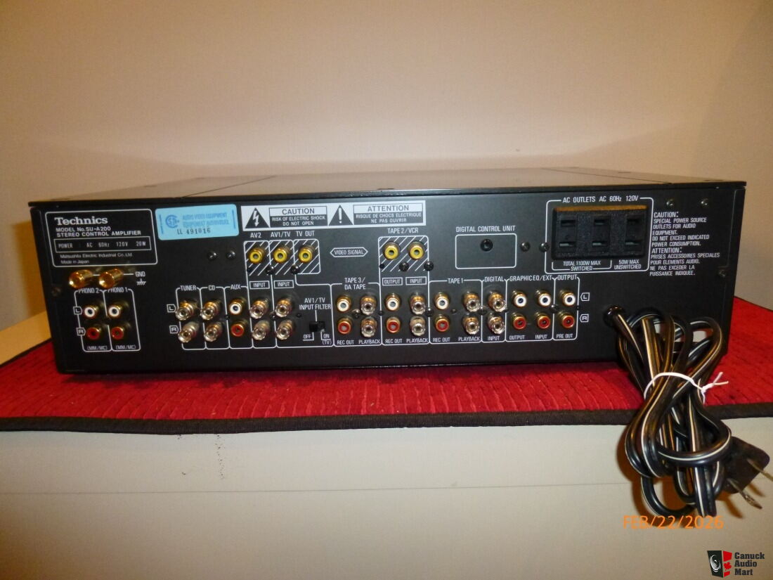 Technics SU-A200 Pre Amp For Sale - US Audio Mart