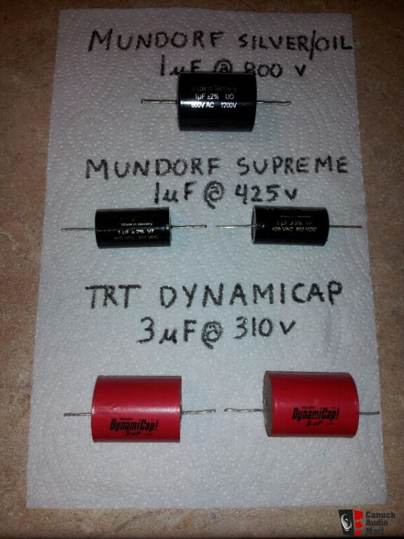 Mundorf and TRT Dynamicap capacitors For Sale Canuck Audio Mart