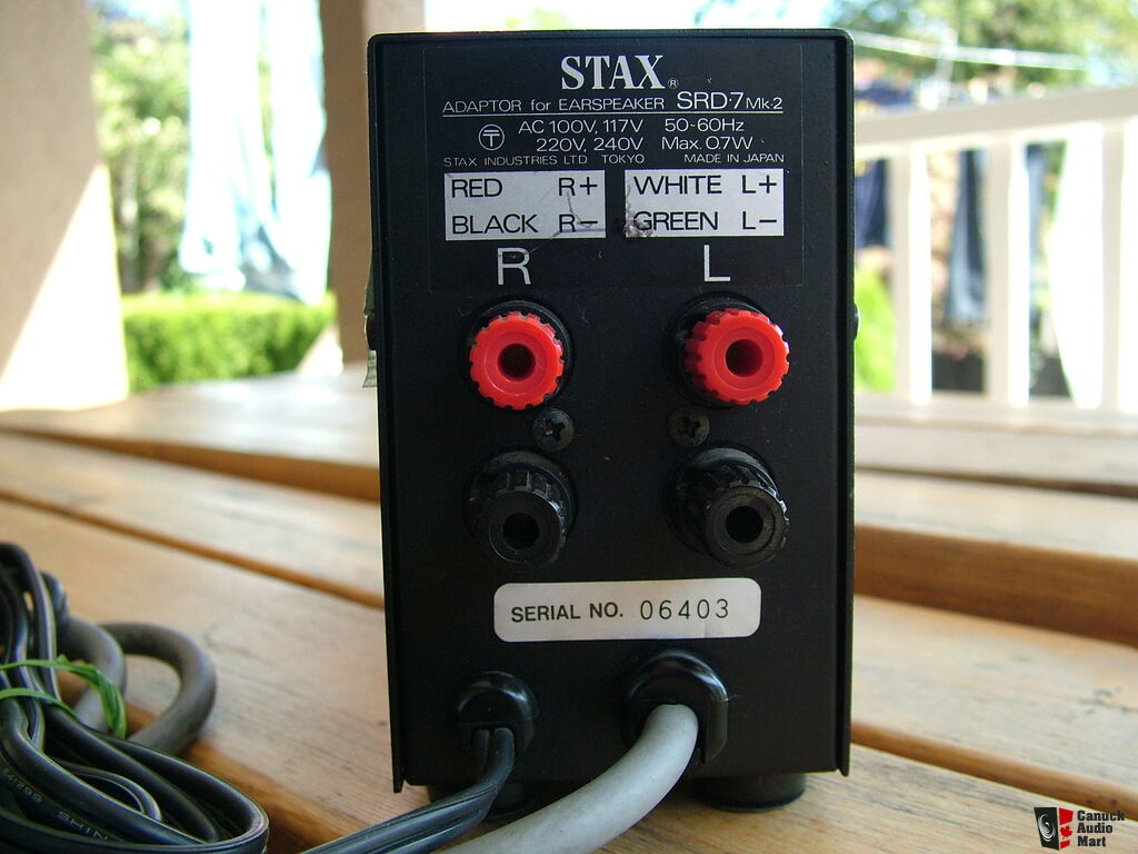 Stax SR-007 Omega II Earspeakers + Stax SRD-7/mk2 Adapter Photo