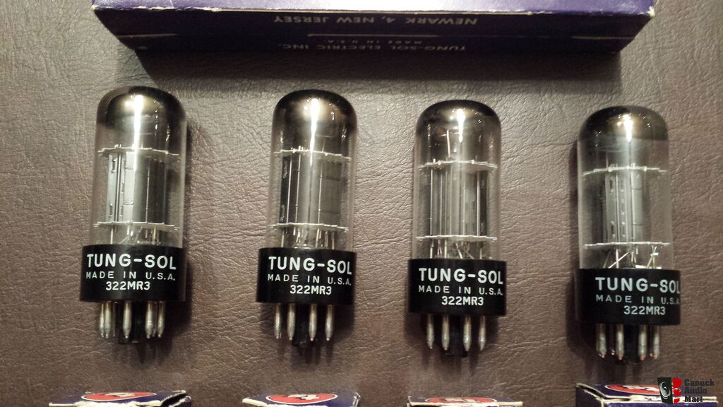 4 NOS Tung-Sol 6SN7GTB Vintage Black Plate Vacuum Tubes USA Tall