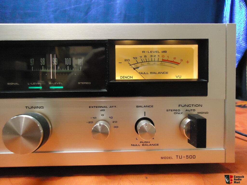 DENON TU-500 TU500 FM Tuner+Wood Cabinet--Excellent-Pending Pick