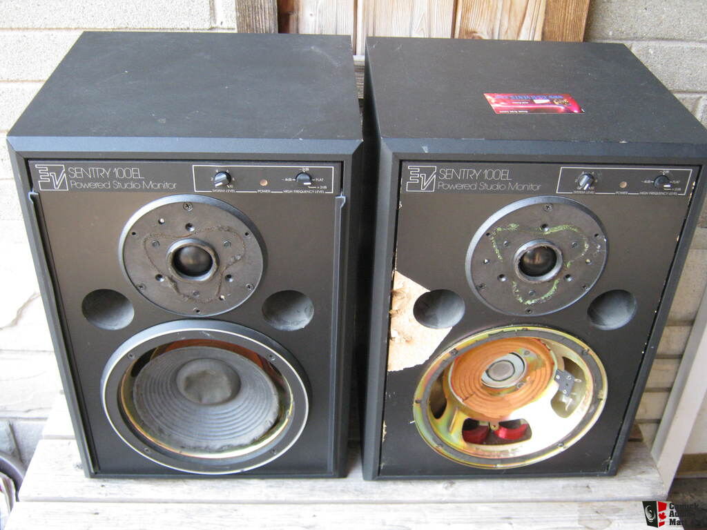 ELECTRO VOICE EV SENTRY 100EL POWERED STUDIO MONITOR SPEAKERS AS IS ...